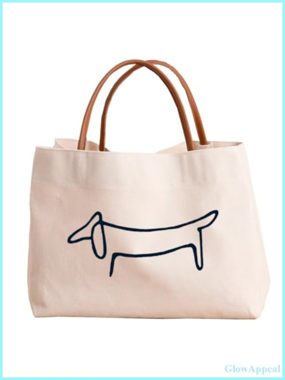 Canvas Tote Bag Dachshund Weiner Dog Lover Purse Casual Whimsical